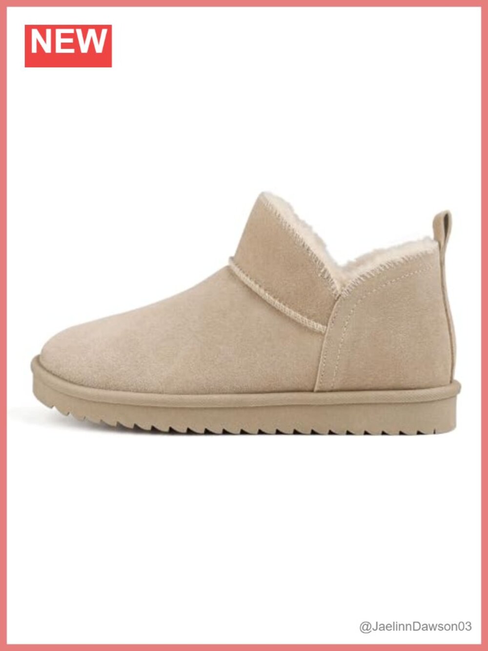 Winter Snow Boots for Women Faux Fur Lined Slip On Ankle Boots